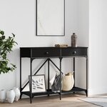 vidaXL Table console noir 100x39x78 5 cm bois d'ingénierie