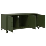 vidaXL Meuble TV vert olive 100 5x39x43 5 cm acier