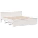 vidaXL Cadre de lit sans matelas avec tête de lit 200x200 cm bois pin