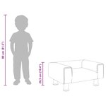 vidaXL Canapé pour enfants gris clair 50x40x26 5 cm velours