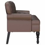 vidaXL Banc Chesterfield Marron 119.5 x 64.5 x 75 cm Cuir synthétique