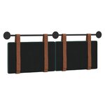 vidaXL Tête de lit suspendue Uni Vert foncé 130 x 55 x 5 cm PU antique