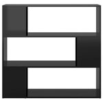 vidaXL Bibliothèque/Séparateur de pièce Noir brillant 100x24x94 cm