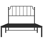 vidaXL Cadre de lit métal sans matelas avec tête de lit noir 107x203cm