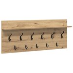 vidaXL Porte-manteau mural chêne artisanal 100 x 40 x 12 cm