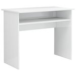 vidaXL Bureau Blanc brillant 90x50x74 cm Bois d'ingénierie