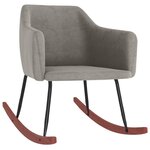 vidaXL Chaise à bascule Gris clair Velours