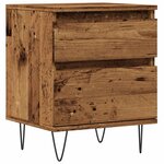vidaXL Table de chevet vieux bois 40x35x50 cm bois d’ingénierie