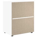 vidaXL Buffet VISNES blanc 60x40x73 cm bois d'ingénierie