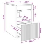 vidaXL Armoire de salle de bain Chêne fumé 30 x 41 x 50 cm