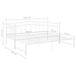 Vidaxl cadre de canapé-lit extensible blanc métal 90x200 cm