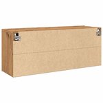 vidaXL Meuble TV mural chêne artisanal 100x30x41 cm