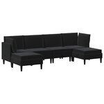 vidaXL Ensemble de meubles pour le salon 6 Pièces Noir Velours