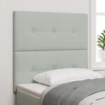 tête de lit capitonnée gris clair 80 cm en velours