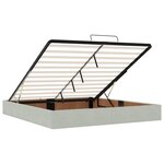 VidaXL Cadre de lit ottoman avec matelas gris clair 200x200 cm velours