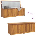 vidaXL Boîte de jardin 150x50x55 cm Bois massif de teck