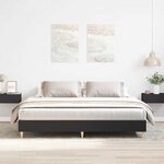 vidaXL Cadre de lit sans matelas noir 180x200 cm bois d'ingénierie