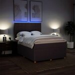 vidaXL Sommier à lattes de lit avec matelas Marron foncé 160x200 cm