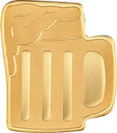 Monnaie en or 1 dollar g 0.5 millésime small gold beer mug
