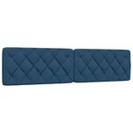 vidaXL Cadre de lit sans matelas bleu 200x200 cm tissu