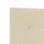 vidaXL Tête de lit LED avec bandes LED Crème 160 cm tissu