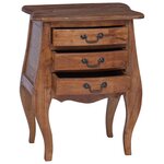 vidaXL Coffre de rangement 48 x 35 x 64 cm Bois de Mahogany Massif