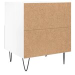 vidaXL Tables de chevet 2 Pièces blanc brillant 40x35x47 5 cm