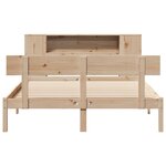 vidaXL Lit bibliothèque sans matelas 150x200 cm bois massif de pin