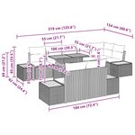 vidaXL Ensemble de salle à manger pour jardin 9 Pièces Noir et Marron