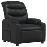vidaXL Fauteuil inclinable Noir Similicuir