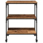 vidaXL Chariot de cuisine Bois Ancien 60 x 41 x 76 cm