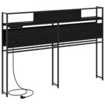 vidaXL Tête de lit de rangement Chêne noir 120 cm Bois d'ingénierie