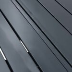 vidaXL Table d'Extension 2 Pièces Anthracite 210 x 90 x 73 cm Acier