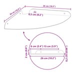 vidaXL Étagère Murale avec étagère 2 Pièces Noir 24 x 24 x 2 cm