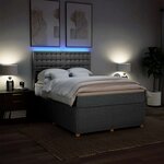 vidaXL Sommier à lattes de lit avec matelas Gris clair 160x200cm Tissu