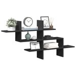 vidaXL Étagère murale noir 124 5x18x60 5 cm bois d'ingénierie