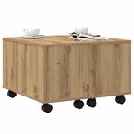 vidaXL Table basse chêne artisanal 60x60x38 cm bois d'ingénierie