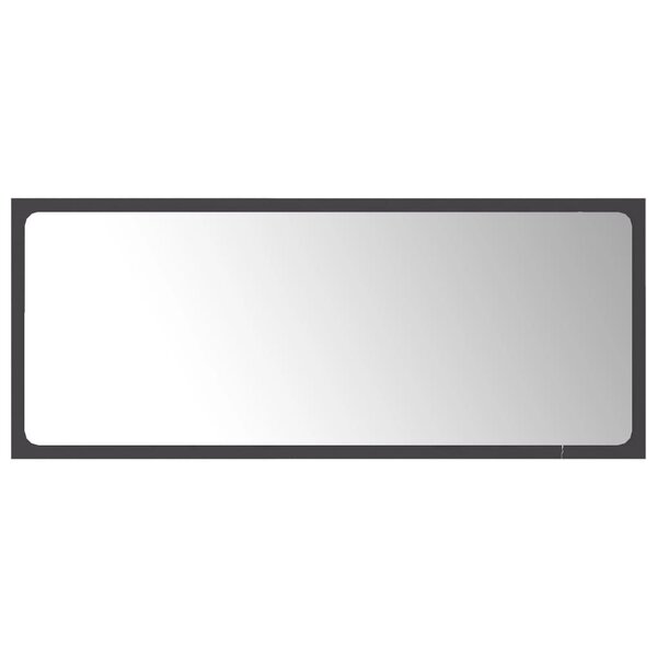vidaXL Miroir de salle de bain Gris 90x1 5x37 cm Aggloméré