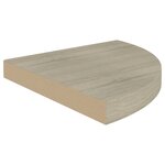 vidaXL Étagères d'angle flottantes 2 Pièces chêne 35x35x3 8 cm MDF