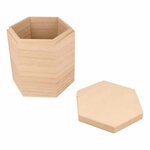 Boites Hexagonales en bois 3 pièces