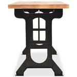 vidaXL Table à manger dessus en bois de sapin massif 122x65x82 cm