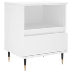 vidaXL Tables de chevet 2 Pièces blanc 40x35x50 cm bois d’ingénierie