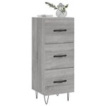 vidaXL Buffet Sonoma gris 34 5x34x90 cm Bois d'ingénierie