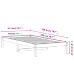 vidaXL Lit de jour sans matelas cire marron 90x200 cm bois pin massif