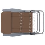 vidaXL Chaises pliables de jardin avec coussins lot de 2 Marron