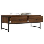 vidaXL Table basse chêne marron 101x49x39 5 cm bois d'ingénierie