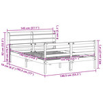 vidaXL Cadre de lit et tête de lit sans matelas blanc 135x190 cm