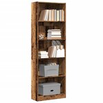 vidaXL Bibliothèque vieux bois 60x24x176 cm bois d'ingénierie