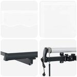 vidaXL Auvent Rétractable Blanc 500 ×300 cm tissu