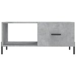 vidaXL Table basse gris béton 90x50x40 cm bois d'ingénierie